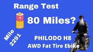 5 Hour Range Test Philodo AWD Ebike 22 AH Battery