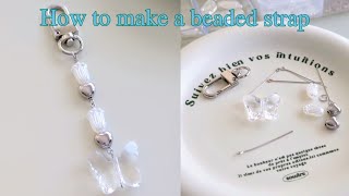 ハンドメイド】韓国風ビーズストラップ作り🌷 How to make a beaded
