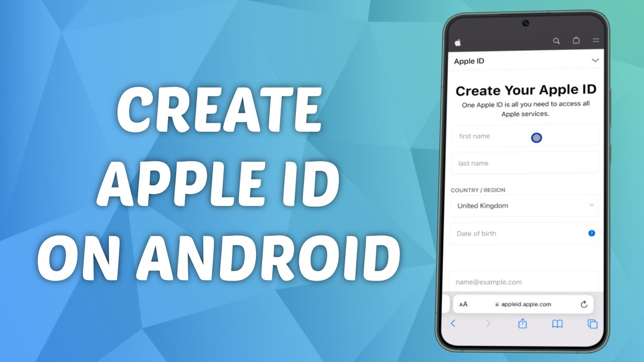 How To Create Apple ID Account On Android Devices YouTube How To Create Apple ID Account On Android Devices YouTube