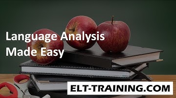 Language Analysis Made Easy! New course at ELT-Training.com