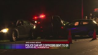BREAKING: Horseheads police car hit; 2 officers sent to ER