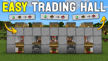 Easiest Villager Trading Hall in Minecraft Bedrock 1.21