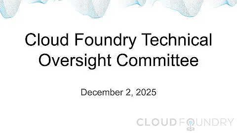 Technical Oversight Committee, December 2 2025