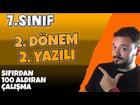 7.Sınıf Matematik 2.Dönem 2.Yazılı | 100 Aldıran Sınav Çalışması