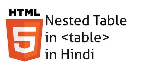 Nested Table in Html