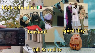 fall vlog🍂| mental health, burnout, halloween, spirit day, high school, red tv | italy diaries