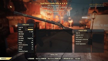 Fallout 76 | Black Powder Rifle | Amazing Damage with Reload Speed | Small Gun Build