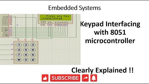 [ES-EN-23] 4*3 keypad interfacing with 8051 microcontroller -lession-23