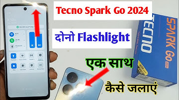 tecno spark go 2024 me dono flashlight Kaise jalaye / tecno spark go 2024 flashlight setting