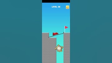 Draw Bridge Level 38 -  Draw Bridge Puzzle Fun Game | Draw Road and Build Bridge To Save The Car