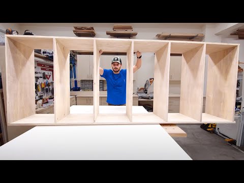 How to Build Custom Bookcases with Built-In Desk