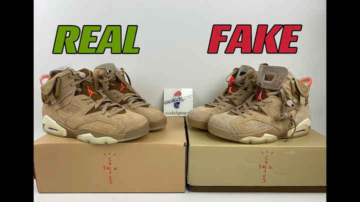 🔥REAL VS FAKE 🔥Air Jordan 6 Travis Scott British Khaki COMPARISON Review