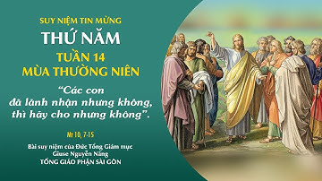 Suy niệm Tin mừng: Thứ Năm tuần 14 mùa Thường niên (Mt 10, 7-15)