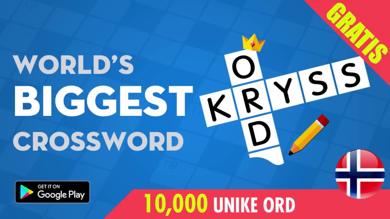 Kryssord Norsk - gratis ordspill Kryssordoppgaver - YouTube