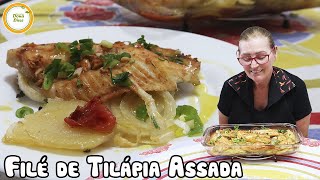 Filé De Tilápia Assada Com Legumes