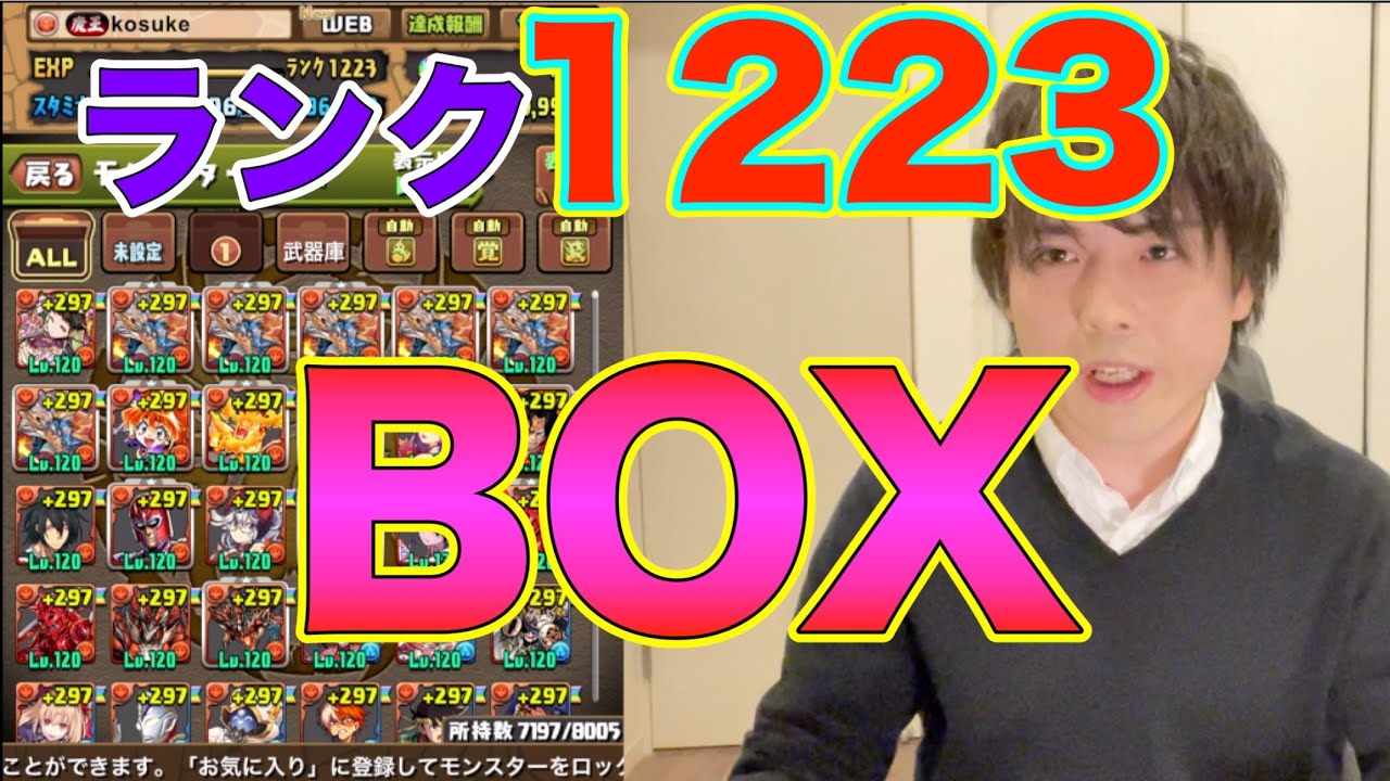【ランク1223】10年以上プレイしたコスケのBOX紹介【パズドラ】
