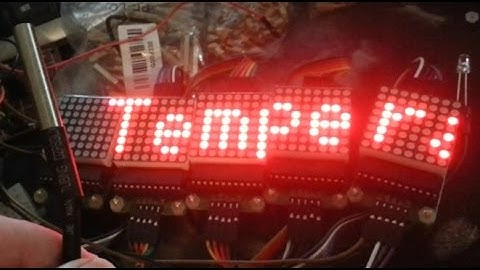 Showing the temperature Using 5 LED matrices and Arduino via max7219