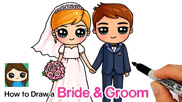 How to Draw a Bride and Groom