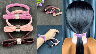 Elastic Hair Tie Making. DIY Hair Tie.