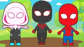 Video voorbeeld van "CINCO BEBES con SPIDERMAN 🕷 Spiderman Gwen y sus amigos | Canciones infantiles para niños"