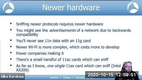 SF20V - 05 Kismet and Wireless Security 101 (Mike Kershaw)