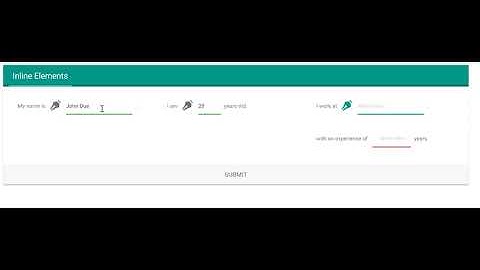 eForm Inline Elements