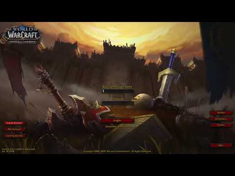 Login screen - BFA World of Warcraft