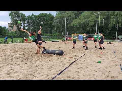 Handbalschool Rijnmond seizoensafsluiting 2020/2021 Beach handball training met de ochtendgroep