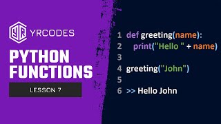 Python Functions - YRCodes