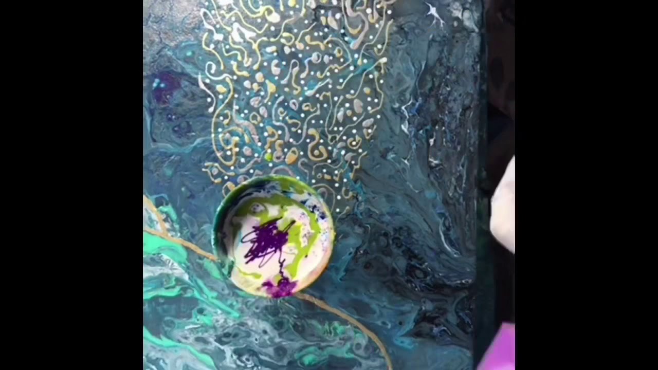 Flip cup dirty acrylic pour fluid art timelapse - YouTube