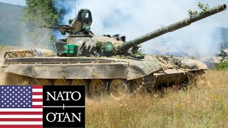 Армия США, НАТО. Танки Т-72 во время совместных военных учений в Болгарии.