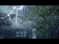 Eliminate Insomnia to Fall Asleep Fast with Terrible Hurricane, Heavy Rain &amp; Intense Thunder Sounds