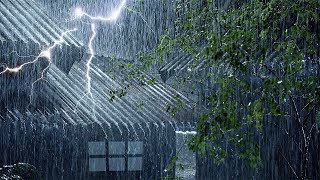 Eliminate Insomnia to Fall Asleep Fast with Terrible Hurricane, Heavy Rain \& Intense Thunder Sounds