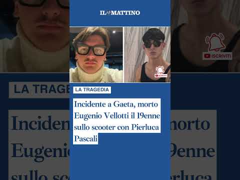 Video Incidente a Gaeta, morto Eugenio Vellotti il 19enne sullo scooter con Pierluca Pascali