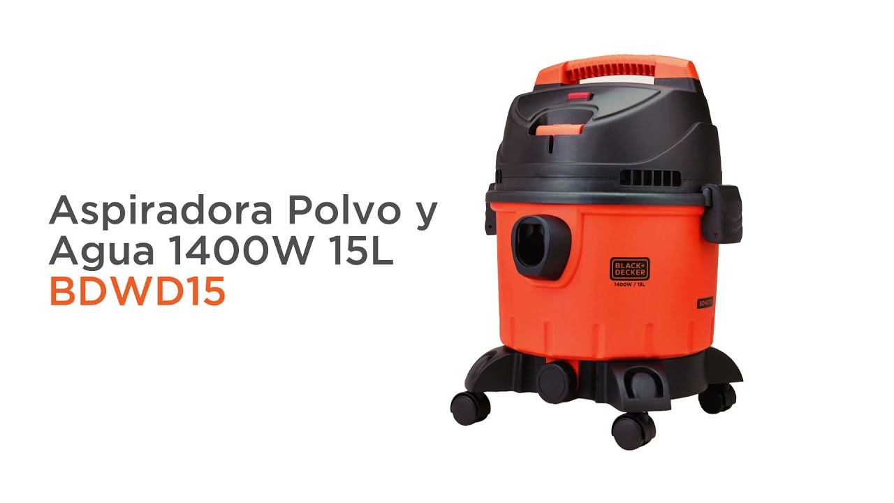 Aspiradora de Polvo y Agua BLACK+DECKER 1400W 15L BDWD15 