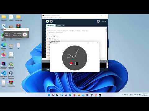 Processing clock with timer and background change