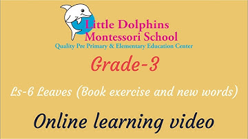 Online class | Class 3 | EVS | Lesson 6 | Leaves | Book Exercises | New Words | LDMS