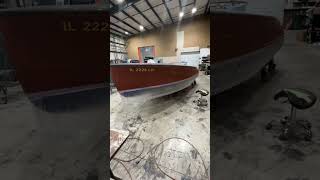 Update on 1947 Chris Craft Deluxe Runabout ready for final. Bottom paint concerns