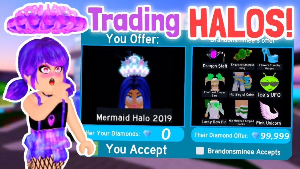 What People Trade For Halos Royale High Trading Youtube - roblox royal high new update trading