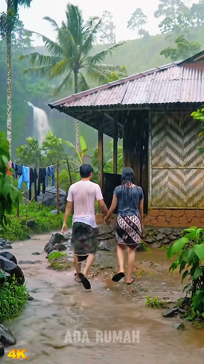 Suami Istri Yang Sedang Menikmati Hujan Lebat #shortvideo #viralshorts  #rainsoundsforsleeping