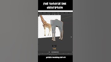 low poly giraffe modeling in blender for beginners part-01-mds design #shorts 🦓