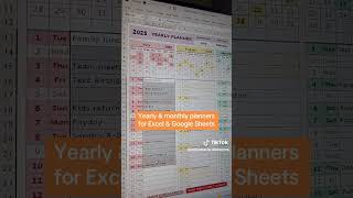 Excel & Google Sheets Calendar Template #exceltemplates  #office #workfromhome #officelife
