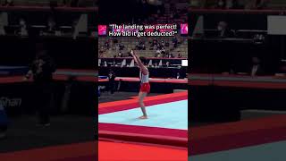 Not the slightest shake on the landing! No deductions🤔 #gymnastics #perfect #floorexercise #tumbling