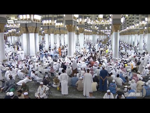 لقطة مرئية للشيخ عبدالله الأمين أثناء درسه بين المغرب والعشاء 20 ذو القعدة 1443هـ