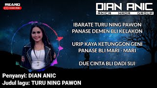 DIAN ANIC - TURU NING PAWON | ANICA NADA | LIRIK LAGU