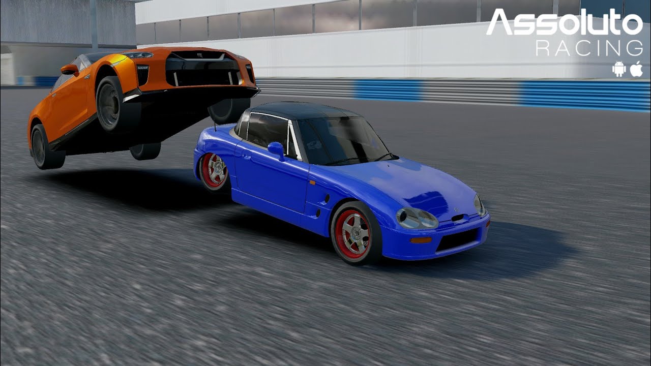 Assoluto Racing 猛スピードのGTｰRが軽自動車に追突したら！？【105】