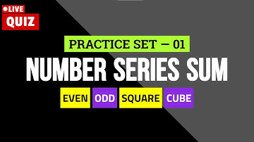 Sum of Number Series Quiz - 01 | Even, Odd, Square, Cube