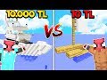 10 TL FAKİR GEMİ VS 10.000 TL ZENGİN GEMİ! 😱 - Minecraft