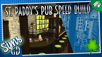 Sims 4 Irish Pub Speed Build | Saint Patrick