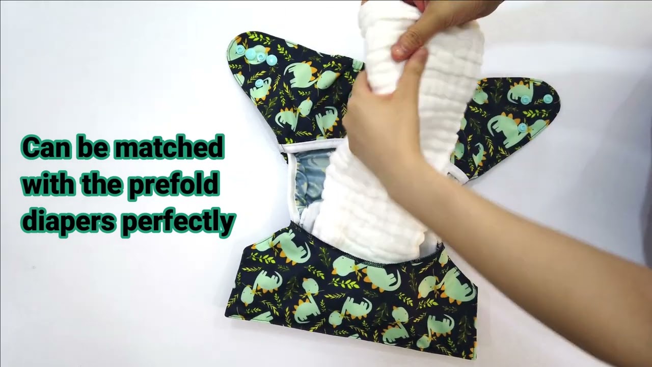 ALVABABY Reusable Diaper Covers with Snap Closure Cloth Diaper